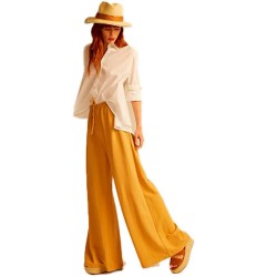 панталони,дамски,панталони,&,me,luana,dress,pants,yellow,(brown)