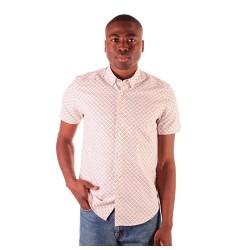 риза,с,къс,ръкав,мъжки,ризи,ben,sherman,faded,square,print,short,sleeve,shirt,white