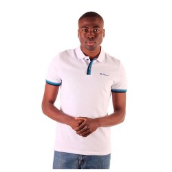 мъжки,блузи,с,яка,ben,sherman,placket,interest,short,sleeve,polo,white
