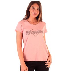 тениска,дамски,тениски,blauer,21sbldh02389,005707,short,sleeve,t,shirt,pink