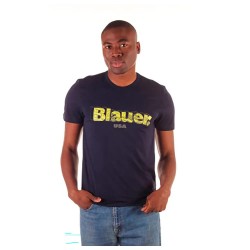 тениска,мъжки,тениски,blauer,21sbluh02397,006006,short,sleeve,t,shirt,blue