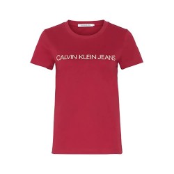 тениска,дамски,тениски,calvin,klein,institucinal,logo,short,sleeve,t,shirt,red