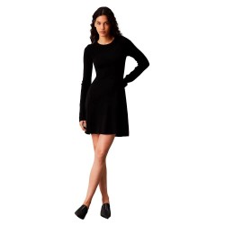 рокля,дамски,поли,и,рокли,calvin,klein,j20j224156,long,sleeve,midi,dress,black
