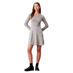 рокля,дамски,поли,и,рокли,calvin,klein,j20j224156,long,sleeve,midi,dress,grey
