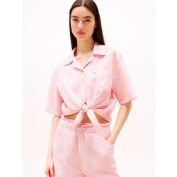 риза,с,къс,ръкав,дамски,блузи,дамски,ризи,tommy,hilfiger,dw0dw20286,short,sleeve,shirt,pink,(pink)