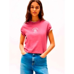 тениска,дамски,тениски,tommy,hilfiger,dw0dw20317,short,sleeve,t,shirt,pink
