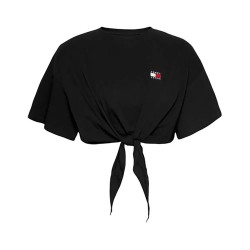 фланелка,с,къс,ръкав,дамски,топове,tommy,hilfiger,dw0dw20321,short,sleeve,top,black