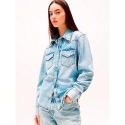 риза,с,дълъг,ръкав,дамски,блузи,дамски,ризи,tommy,hilfiger,dw0dw21416,denim,long,sleeve,shirt,blue
