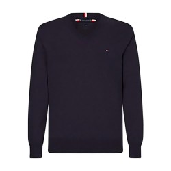 блуза,мъжки,пуловери,tommy,hilfiger,mw0mw22349,v,neck,sweater,navy,blue,(blue)