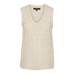 потник,дамски,пуловери,дамски,плетени,дрехи,vero,moda,briella,knitted,vest,beige,(beige)