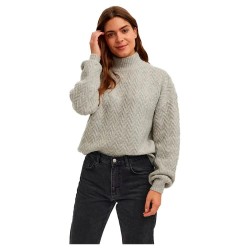блуза,дамски,пуловери,дамски,плетени,дрехи,vero,moda,ella,high,neck,sweater,grey