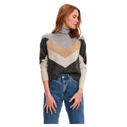 блуза,дамски,пуловери,дамски,плетени,дрехи,vero,moda,doffy,high,neck,sweater,grey