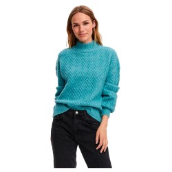 блуза,дамски,пуловери,дамски,плетени,дрехи,vero,moda,ella,high,neck,sweater,multicolor,(blue)