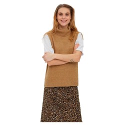 потник,дамски,пуловери,дамски,плетени,дрехи,vero,moda,katie,knitted,vest,brown,(brown)