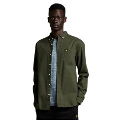 риза,с,дълъг,ръкав,мъжки,ризи,lyle,&,scott,lw1302v,long,sleeve,shirt,green