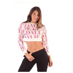 блуза,дамски,блузи,kendall,&,kylie,kkw341604,crop,sweatshirt,white,(pink)