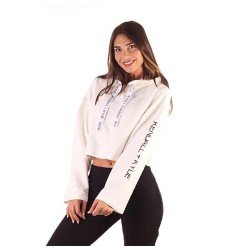 суичър,дамски,блузи,kendall,&,kylie,kkw341605,crop,hoodie,white