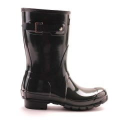 обувки,дамски,боти,дамски,високи,обувки,за,ходене,hunter,original,short,gloss,rain,boots,khaki,(black)