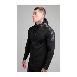 блуза,мъжки,пуловери,siksilk,19300,full,zip,sweatshirt,black,(black)