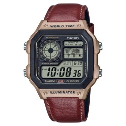 часовник,часовници,casio,ae,1200whl,5avef,watch,red,(brown)