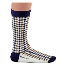 чорапи,мъжки,чорапи,heel,tread,pepita,socks,navy,beige,(white)