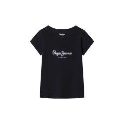 Тениска Pepe jeans Hana Glitter N short sleeve T-shirt - Blue (Dulwich Blue) тениска,мъжки,тениски,дамски,тениски,pepe,jeans,hana,glitter,n,short,sleeve,t,shirt,blue,(dulwich,blue)