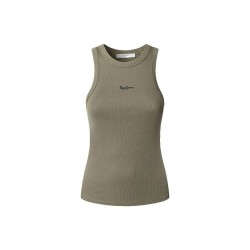 тениска,мъжки,тениски,дамски,тениски,pepe,jeans,marian,sleeveless,t,shirt,green,(dark,khaki,green)