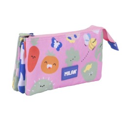 канцеларски,принадлежности,milan,5,pocket,special,series,pencil,case,pink,(green)