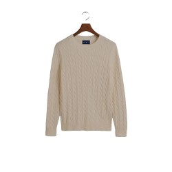 Блуза Hackett Cotton Cable sweater - Beige (Malt Beige) блуза,мъжки,пуловери,hackett,cotton,cable,sweater,beige,(malt,beige)