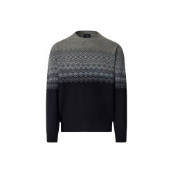 Блуза Hackett Fairisle sweater - Blue / Grey (Midnight Blue) блуза,мъжки,пуловери,hackett,fairisle,sweater,blue,grey,(midnight,blue)