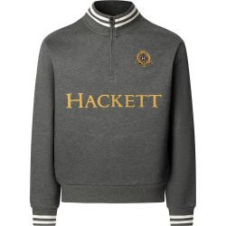 блуза,мъжки,пуловери,hackett,heritage,crest,half,zip,sweatshirt,dark,grey,marl,(grey)