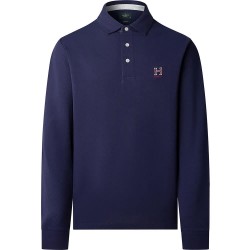 Hackett Heritage long sleeve polo - Blue (Ink Blue) мъжки,блузи,с,яка,hackett,heritage,long,sleeve,polo,blue,(ink,blue)