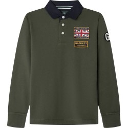 детски,блузи,с,яка,hackett,heritage,rally,badges,long,sleeve,polo,green,(hunter,green)