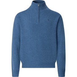 блуза,мъжки,пуловери,hackett,lambswool,half,zip,sweater,blue,(denim,blue)