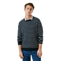 Блуза Pepe jeans Andre Stripes sweater - Blue (Dulwich Blue) блуза,мъжки,пуловери,pepe,jeans,andre,stripes,sweater,blue,(dulwich,blue)
