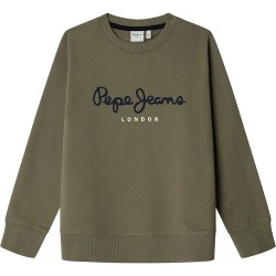 блуза,детски,блузи,pepe,jeans,art,sweatshirt,military,green,(green)
