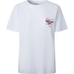 тениска,дамски,тениски,pepe,jeans,babs,short,sleeve,t,shirt,white,(white)