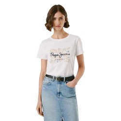 тениска,дамски,тениски,pepe,jeans,babu,short,sleeve,t,shirt,white