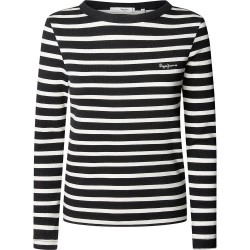 тениска,дамски,тениски,pepe,jeans,bani,long,sleeve,t,shirt,black,(black)