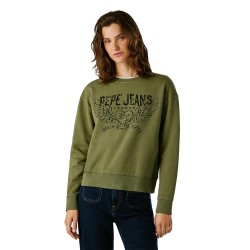 блуза,дамски,блузи,pepe,jeans,beberly,sweatshirt,khaki,green