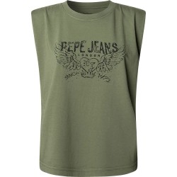 тениска,дамски,тениски,pepe,jeans,bertha,sleeveless,t,shirt,green,(khaki,green)