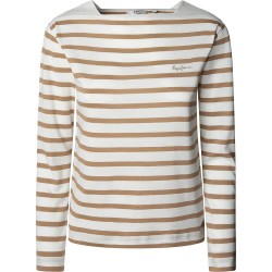тениска,дамски,тениски,pepe,jeans,betty,long,sleeve,t,shirt,oyster,white
