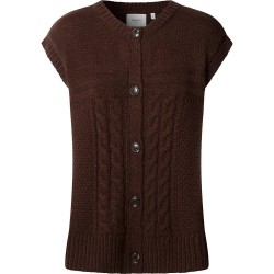 потник,дамски,пуловери,дамски,плетени,дрехи,pepe,jeans,caresse,knitted,vest,chocolate,brown