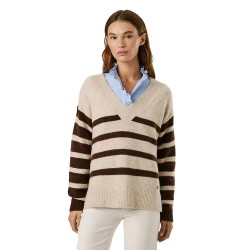 блуза,дамски,пуловери,дамски,плетени,дрехи,pepe,jeans,cecil,stripe,v,neck,sweater,beige,(dark,ecru,white)