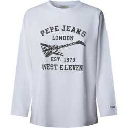 тениска,дамски,тениски,pepe,jeans,elora,long,sleeve,t,shirt,white,(white)
