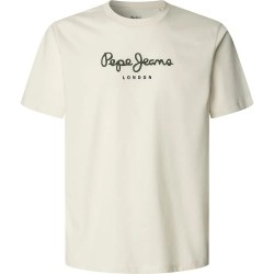 тениска,мъжки,тениски,pepe,jeans,eggo,n,short,sleeve,t,shirt,ivory,white,(beige)