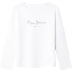 тениска,мъжки,тениски,дамски,тениски,pepe,jeans,hana,glitter,long,sleeve,t,shirt,white,(white)