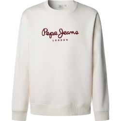 блуза,мъжки,пуловери,pepe,jeans,macbeth,plain,sweatshirt,ivory,white,(white)