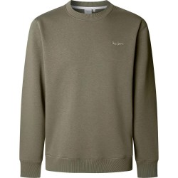 блуза,мъжки,пуловери,pepe,jeans,macbeth,small,logo,plain,sweatshirt,military,green,(green)