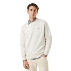 блуза,мъжки,пуловери,pepe,jeans,macbeth,small,logo,plain,sweatshirt,ivory,white,(white)